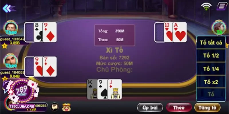 Hướng dẫn tham gia Xì tố từ cổng game 789CLub